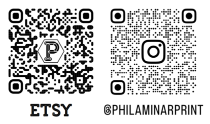 Etsy and Instagram QR Codes side by side